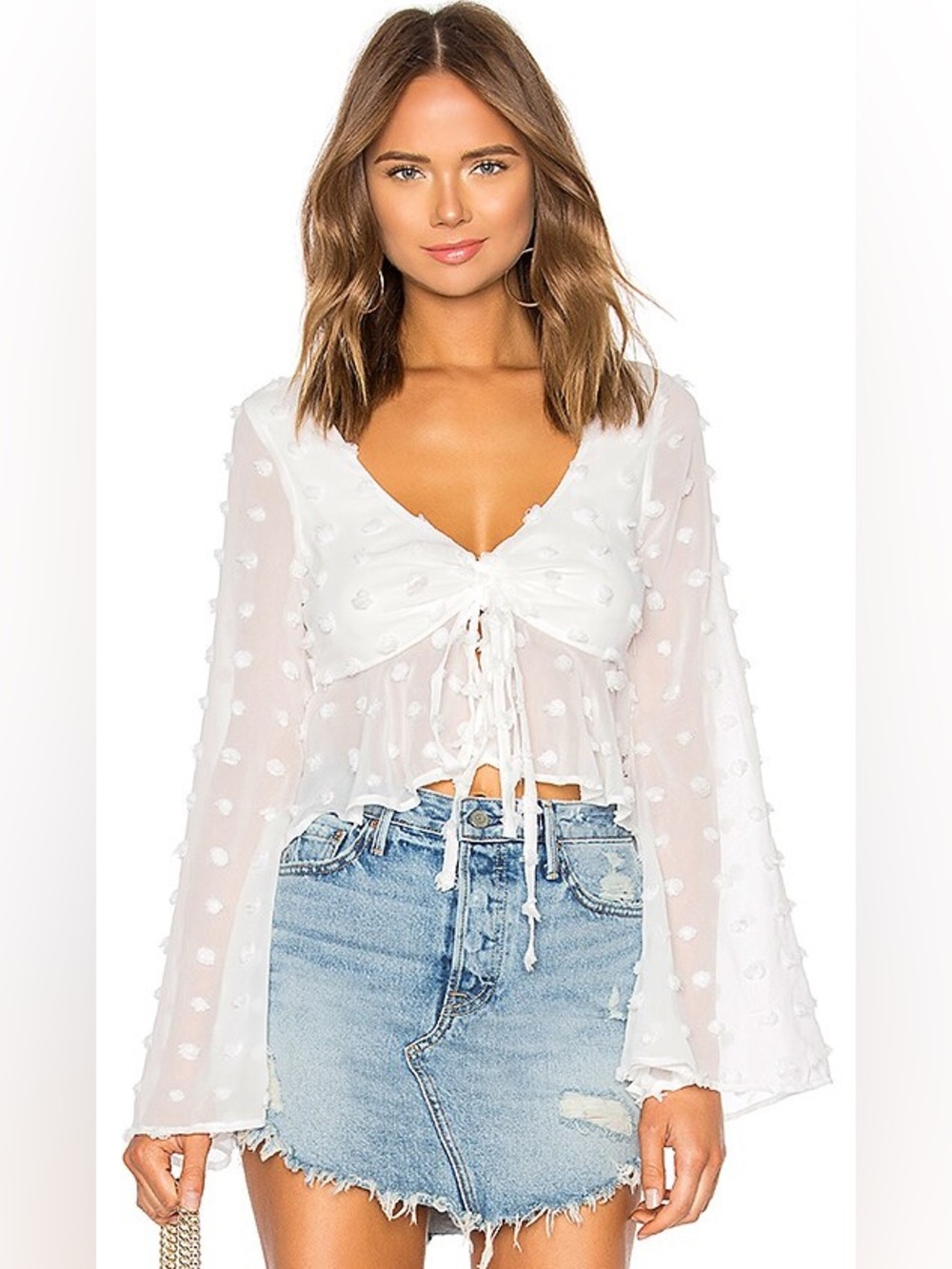 NWT Lovers + Friends White Lily Top